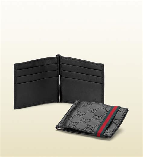 gucci leather money clip|Gucci money clip wallet men's.